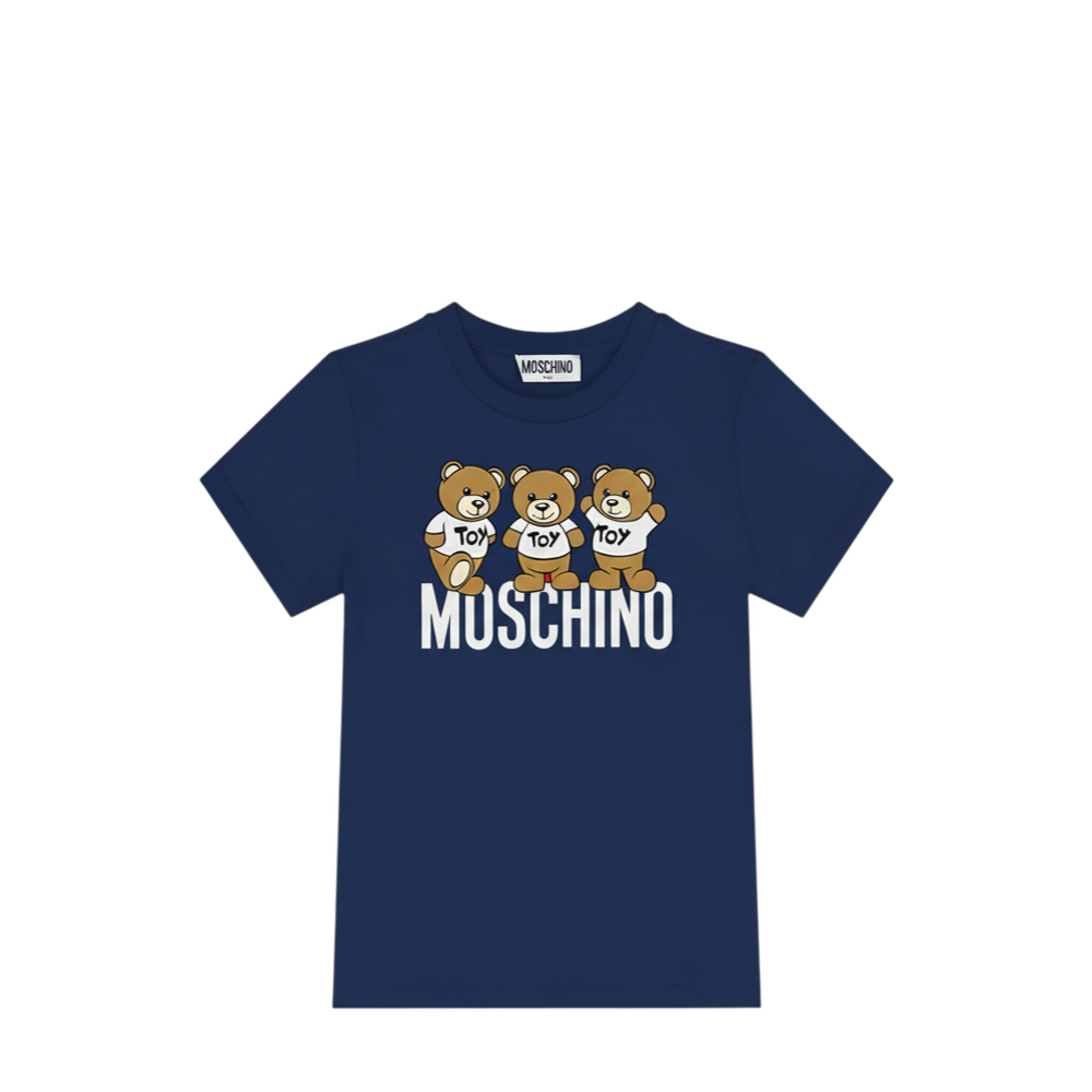Moschino Kids Triple Teddy Bears Logo T-Shirt