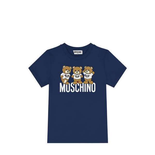 Moschino Kids Triple Teddy Bears Logo T-Shirt