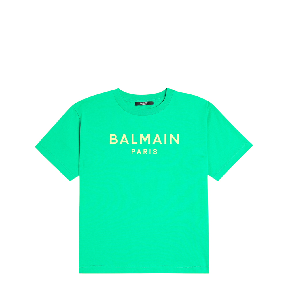 Balmain Kids Raised Neon Logo T-Shirt