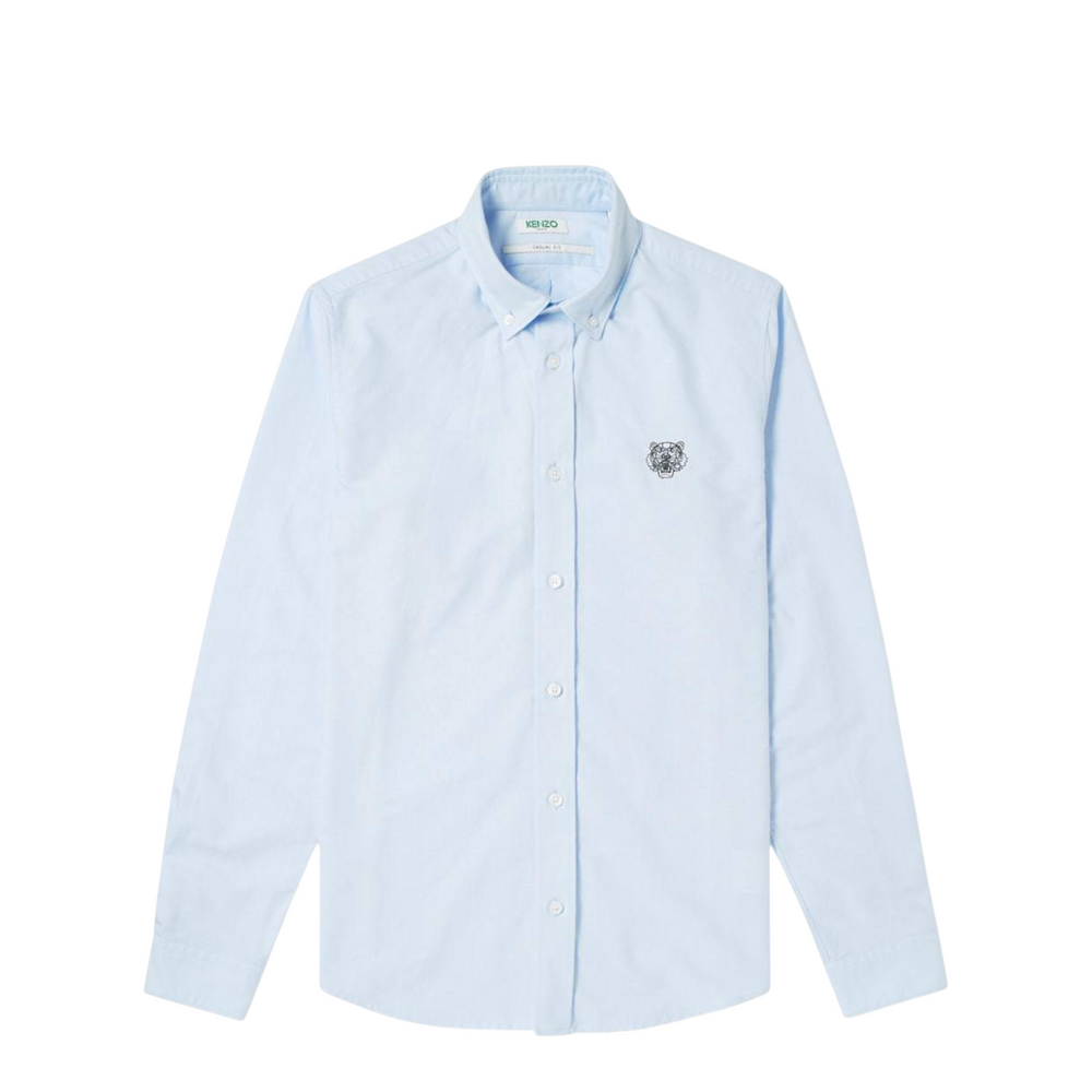 Kenzo Men's Tiger Patch Long Sleeve Woven Shirt