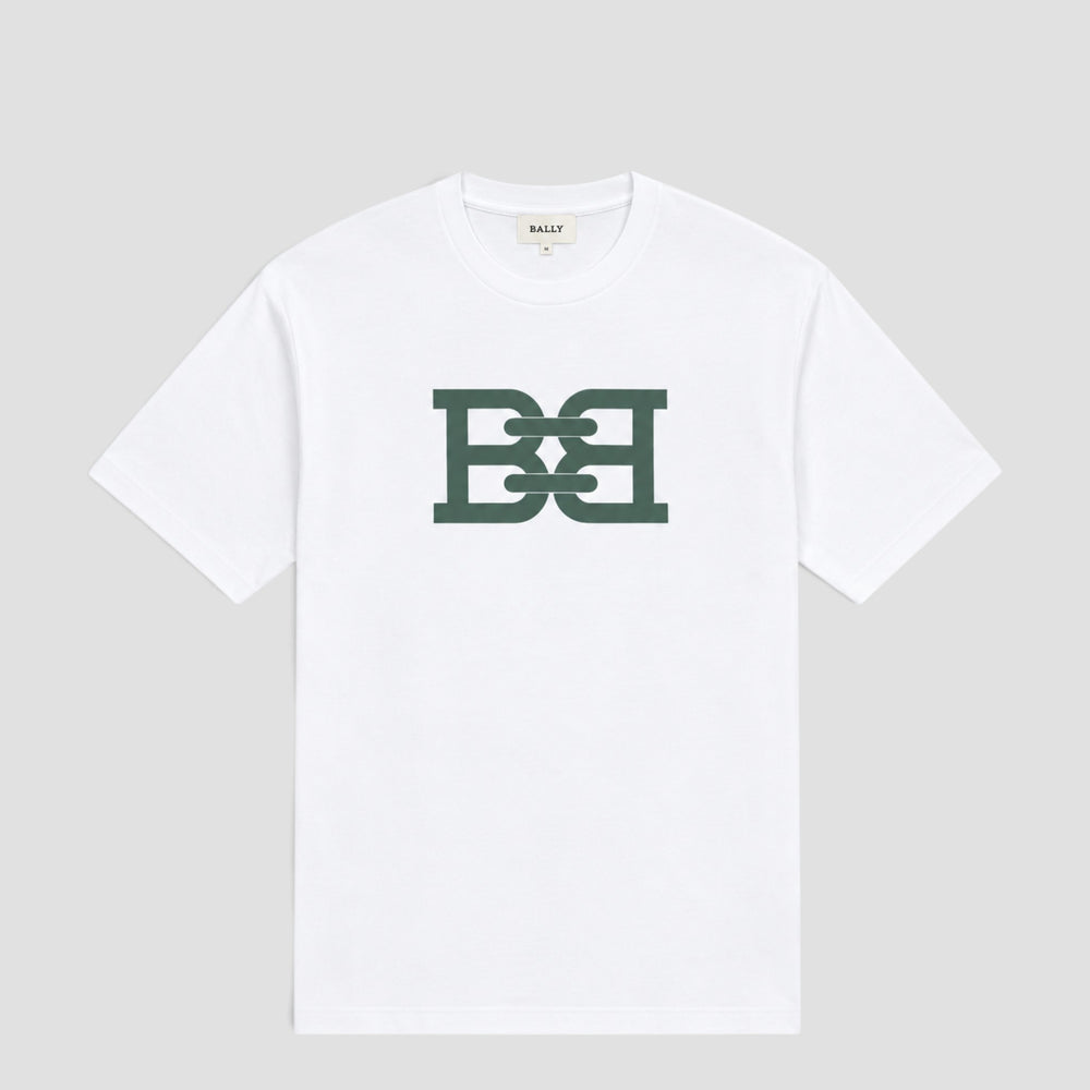 Bally Men's B-Chain Logo Cotton T-Shirt