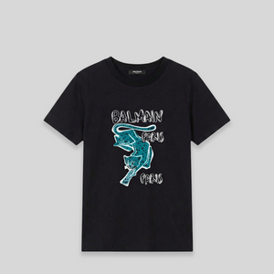 Balmain Kids Leopard Print Logo T-Shirt