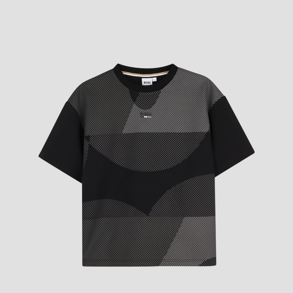 Hugo Boss Kids Geometric Pattern T-Shirt