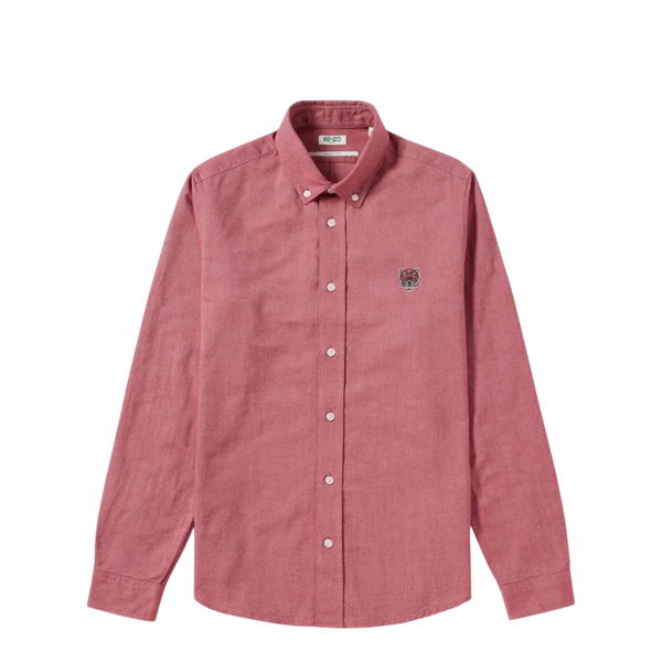 Kenzo Men's Tiger Patch Long Sleeve Woven Shirt