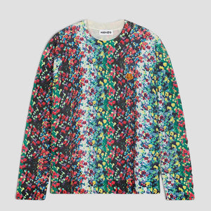 Kenzo Men's 'Blurred Flowers' Wool Jumper Sweater