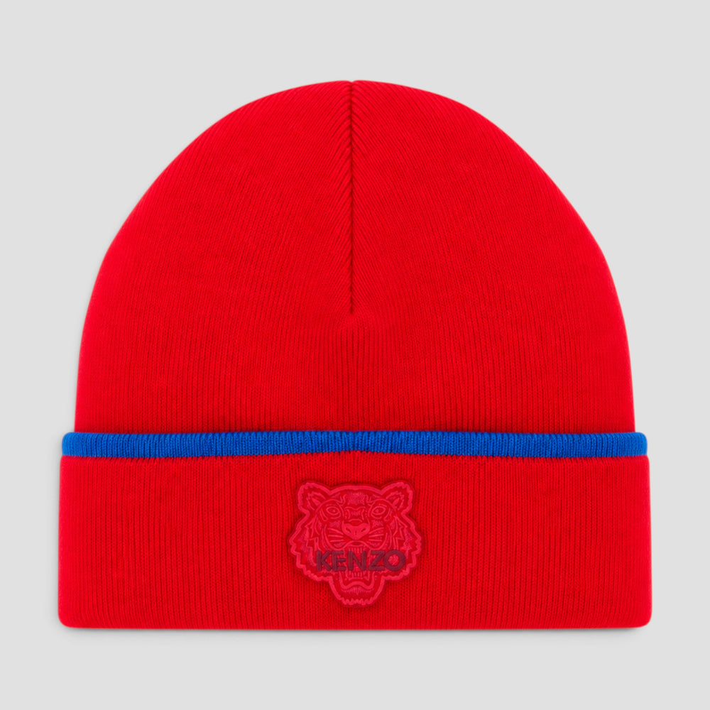Kenzo Ribbed Tiger Logo Beanie