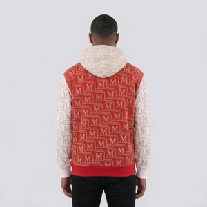 MDB Couture Men's Colorblock Monogram Hoodie Sweatshirt