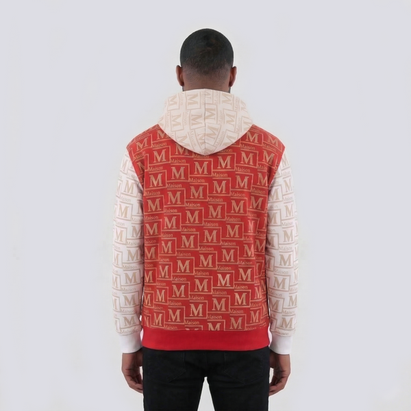 MDB Couture Men's Colorblock Monogram Hoodie Sweatshirt