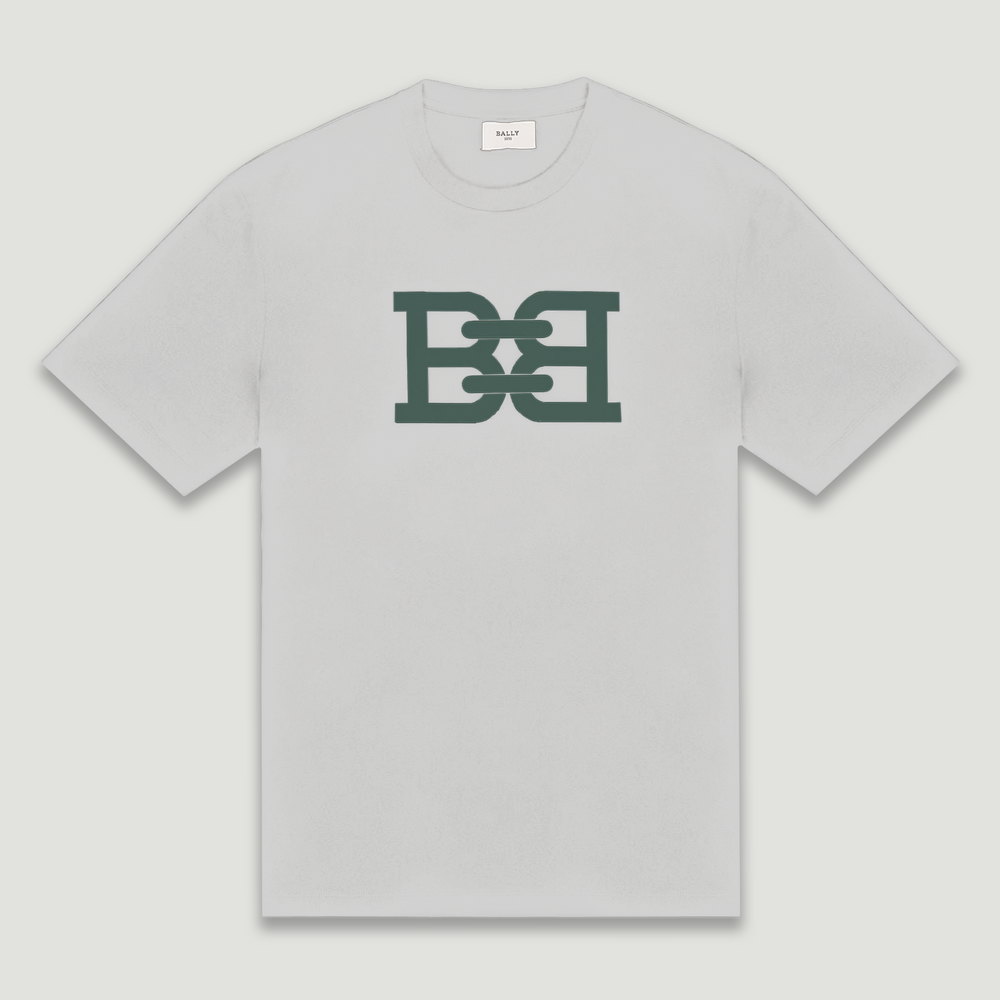 Bally Men's B-Chain Logo Cotton T-Shirt