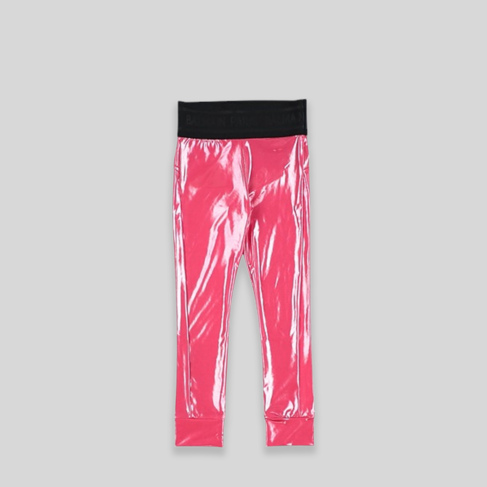 Balmain Kids Waist Logo Metallic Leggings
