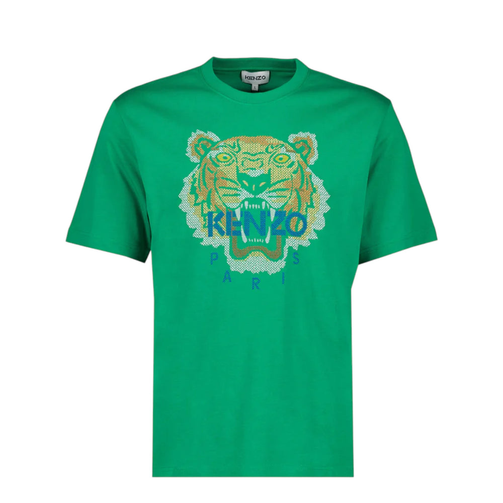 Kenzo Men's Relaxed Fit Cross Stitched Tiger T-Shirt