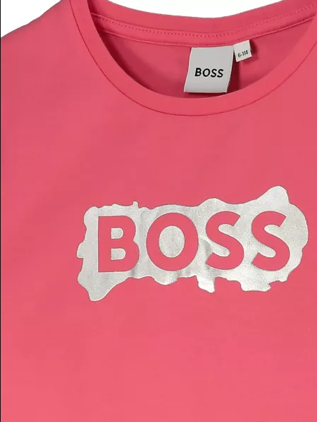 Hugo Boss Kids Girl's Cuff Sleeve T-shirt