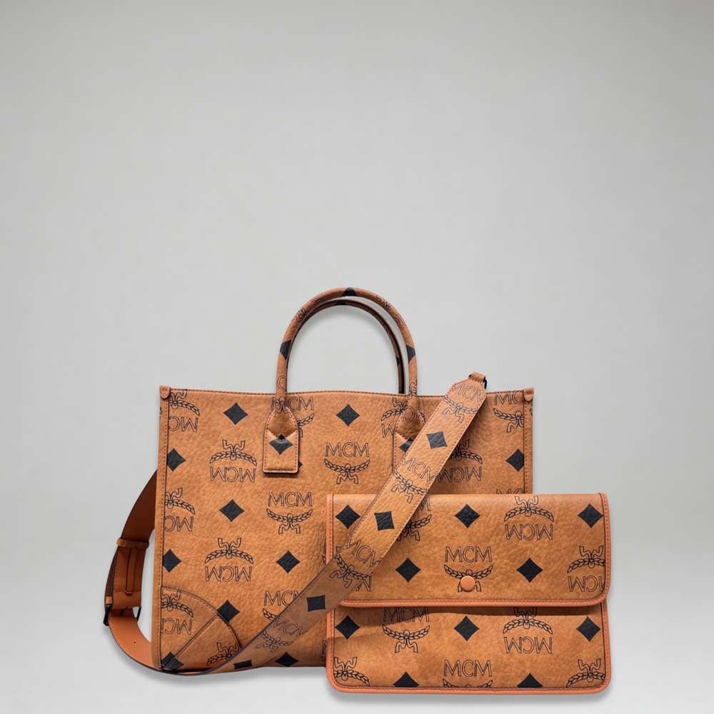 MCM Women's Large Maxi Monogram Munchen Tote in Visetos