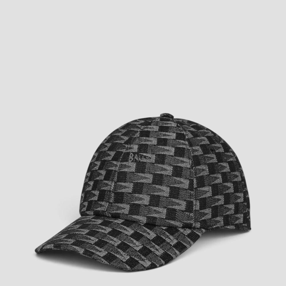 Bally Men's Printed Denim Baseball Cap