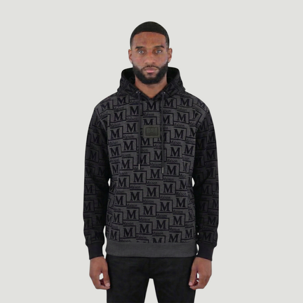 MDB Couture Men's Colorblock Monogram Hoodie Sweatshirt