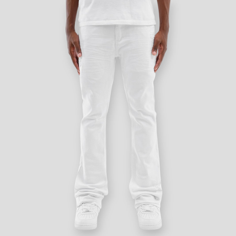 Hidden Treasures Distressed Flared Leg Jeans