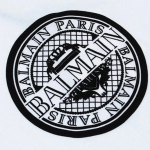 Balmain Kids Flocked Medallion Logo T-Shirt