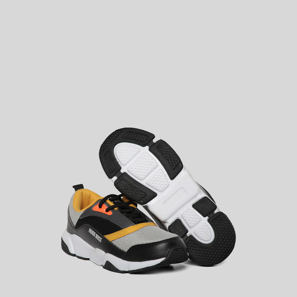 Hugo Boss Kids Leather Mesh Sneakers
