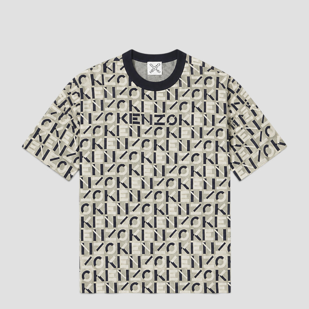 Kenzo Men's Monogram Oversized Short Sleeve Knit Sweater