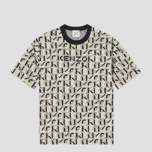 Kenzo Men's Monogram Oversized Short Sleeve Knit Sweater