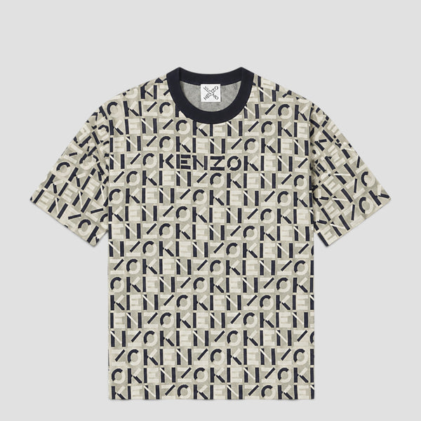 Kenzo Men's Monogram Oversized Short Sleeve Knit Sweater