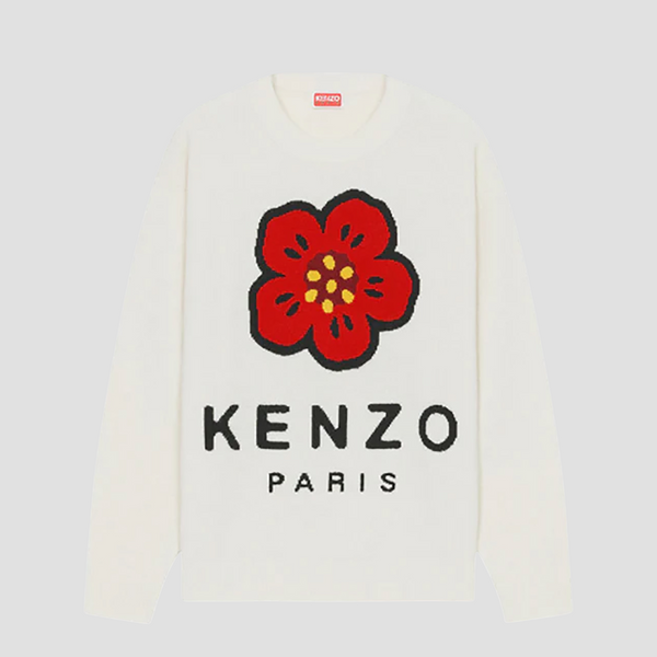 Kenzo Paris Men's 'Boke Flower' Merino Wool Jumper Sweater