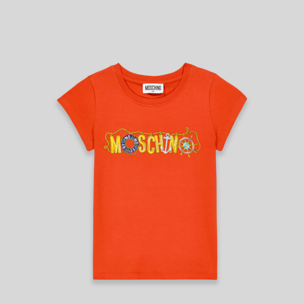 Moschino Kids Sailor Text T-Shirt