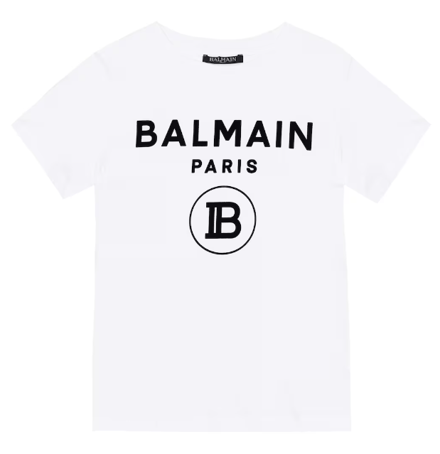 Balmain Kid's B Logo Short Sleeve T-Shirt