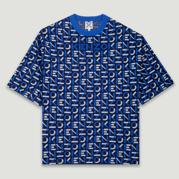 Kenzo Men's Monogram Oversized Short Sleeve Knit Sweater