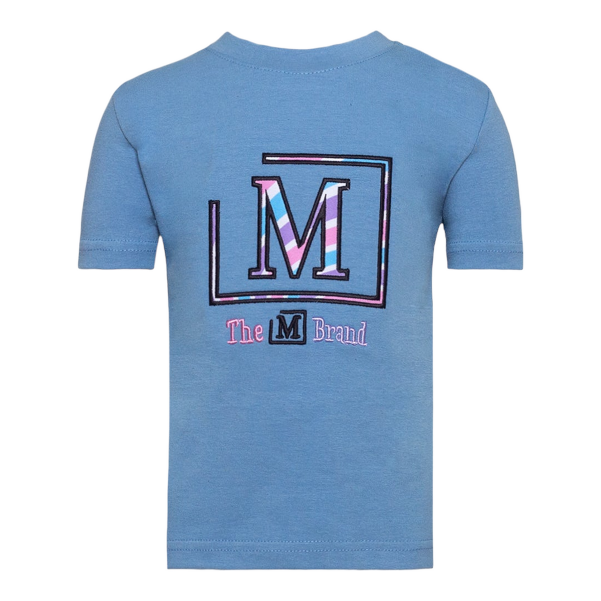 MDB Brand Kid's Swirl M T-Shirt - Blue
