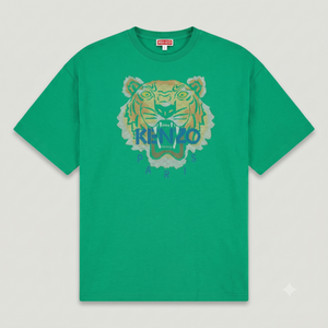 Kenzo Men's Relaxed Fit Cross Stitched Tiger T-Shirt