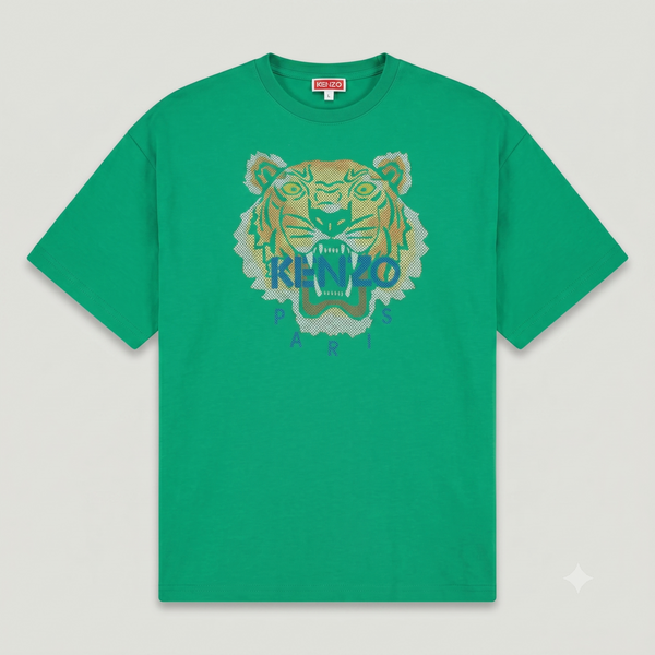 Kenzo Men's Relaxed Fit Cross Stitched Tiger T-Shirt