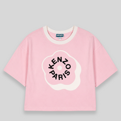Kenzo Kids Flower Logo Cropped T-Shirt