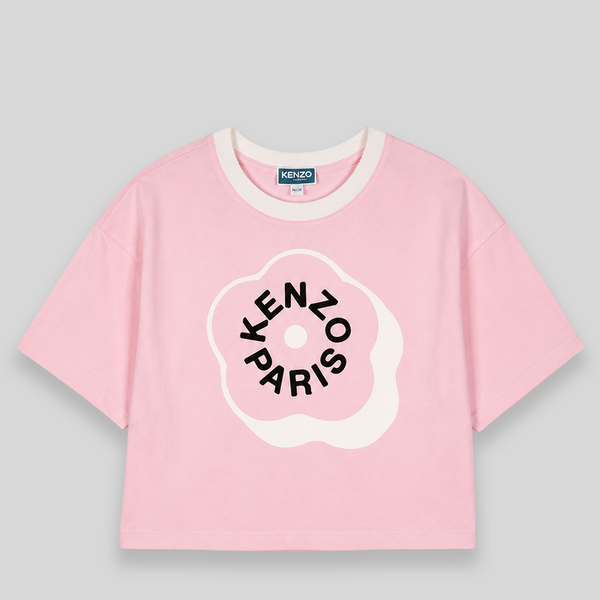 Kenzo Kids Flower Logo Cropped T-Shirt