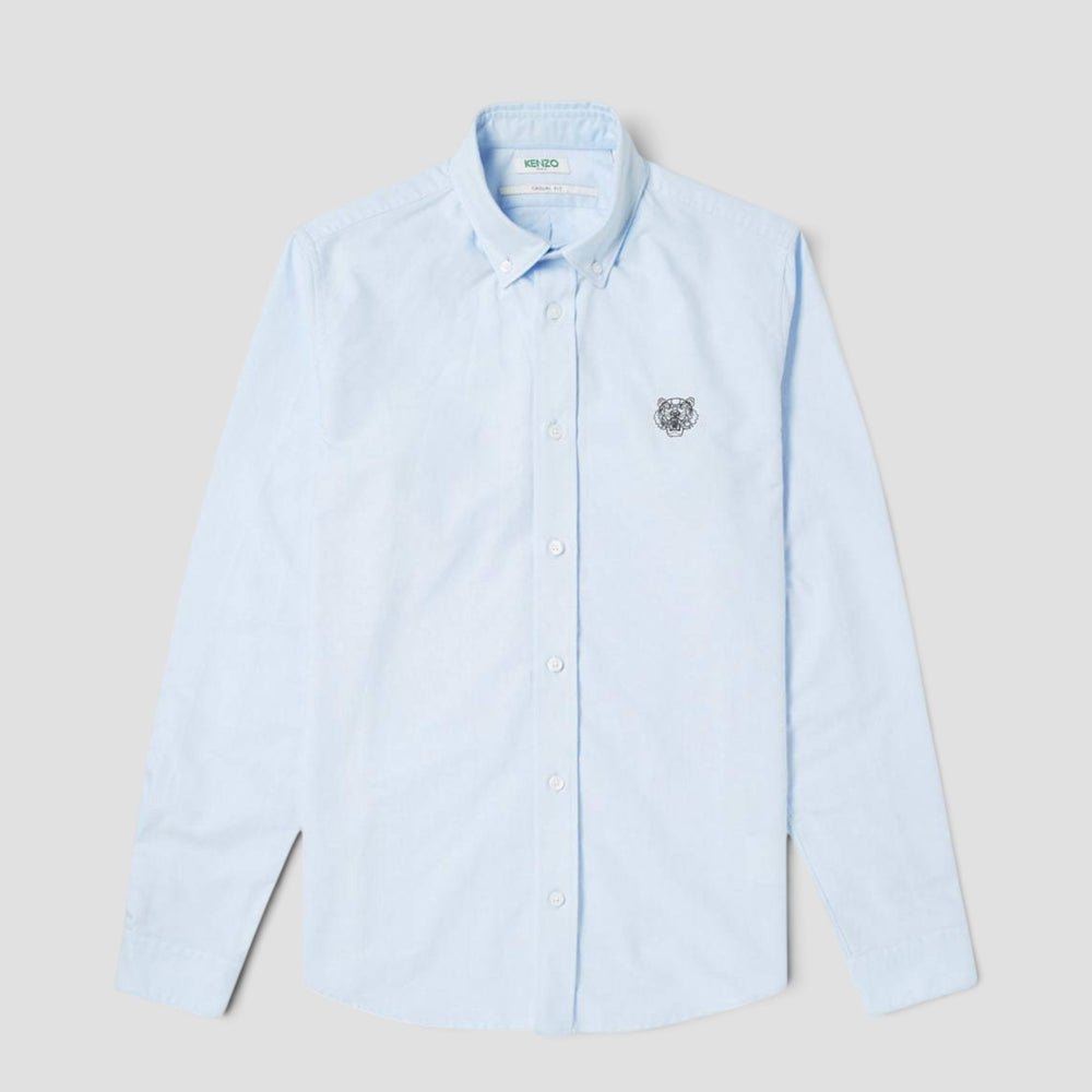 Kenzo Men's Tiger Patch Long Sleeve Woven Shirt