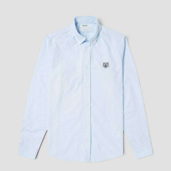 Kenzo Men's Tiger Patch Long Sleeve Woven Shirt