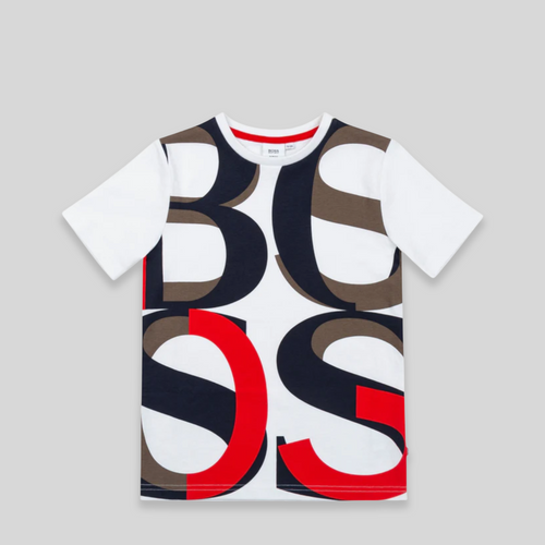 Hugo Boss Kids Large Text Logo T-Shirt