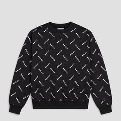 Bally Men's Monogram Sweatshirt in Dark Blue Cotton