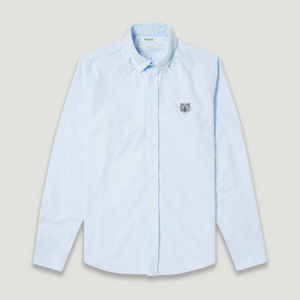 Kenzo Men's Tiger Patch Long Sleeve Woven Shirt