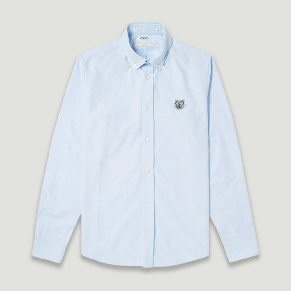 Kenzo Men's Tiger Patch Long Sleeve Woven Shirt
