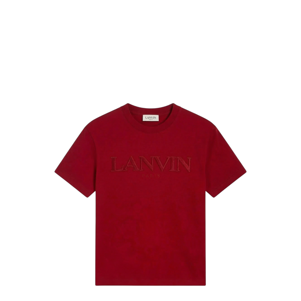 Lanvin Kids Classic Embroidered Logo Short Sleeve T-Shirt