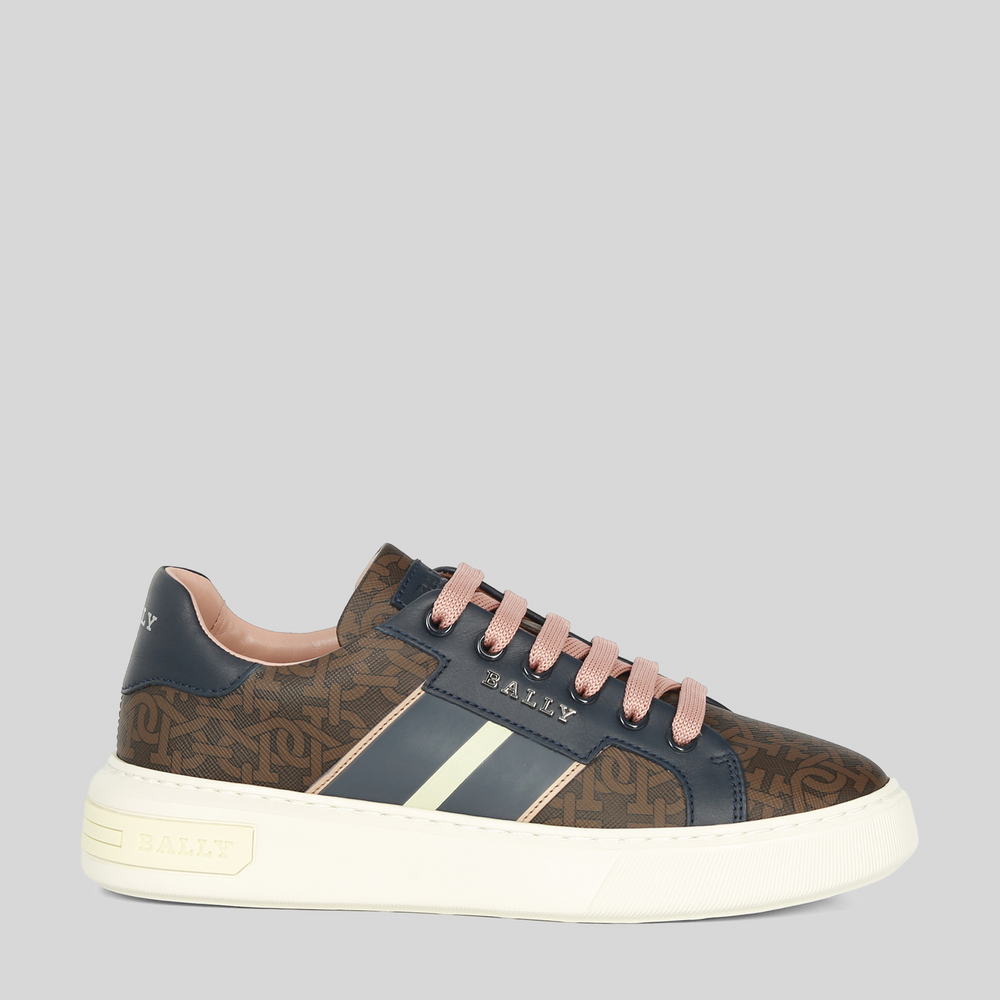 Bally Women's Myron Monogram Leather Sneakers