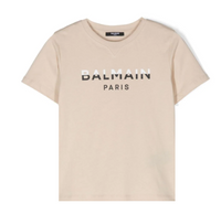 Balmain Kids Dual-Color Logo Print T-Shirt