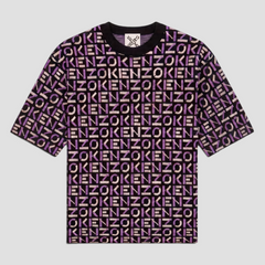 Kenzo Men's Oversize Monogram Short-Sleeve Jumper Shirt