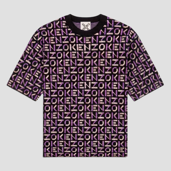 Kenzo Men's Oversize Monogram Short-Sleeve Jumper Shirt