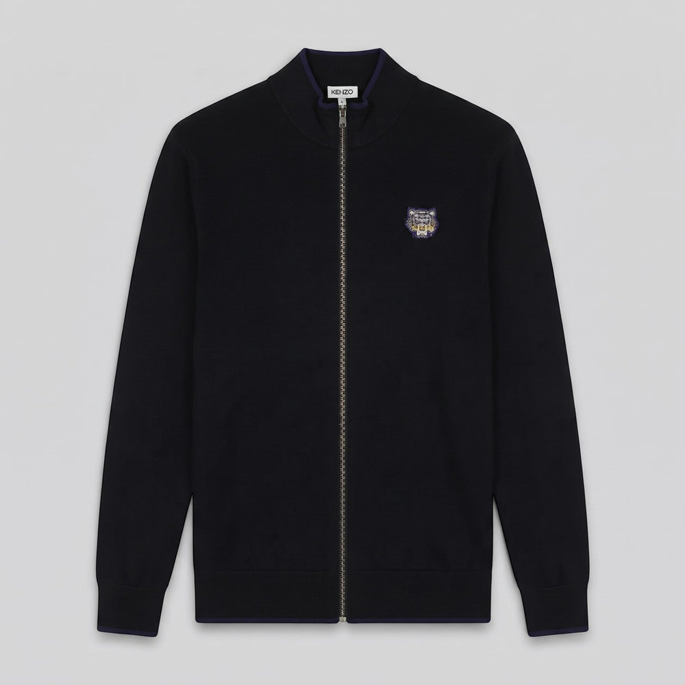 Kenzo Men's Tiger Crest Zipped Cardigan Sweater
