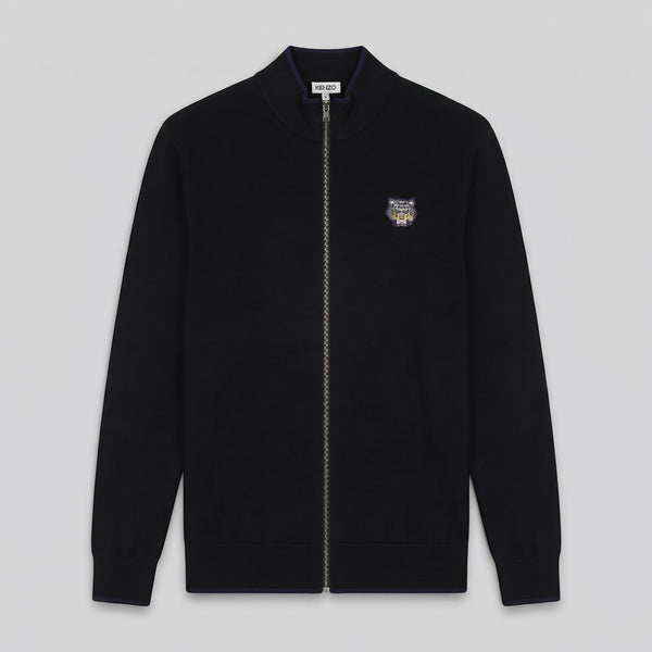 Kenzo Men's Tiger Crest Zipped Cardigan Sweater