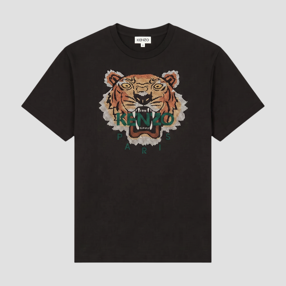 Kenzo Men's Relaxed Fit Cross Stitched Tiger T-Shirt