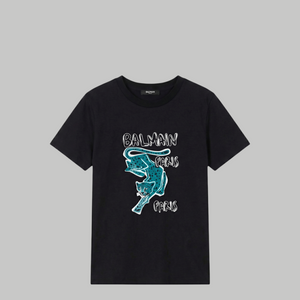 Balmain Kids Leopard Print Logo T-Shirt
