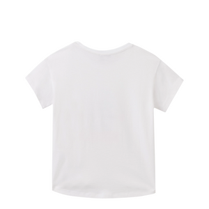 Plain white t-shirt on a white background